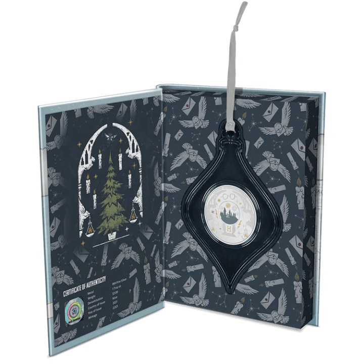 Niue: Harry Potter - Auguri di Buone Feste colorata 1 oncia d'argento 2021 Proof