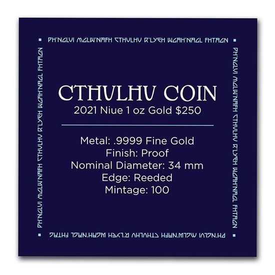 The Great Old One: Cthulhu 1 oz Gold 2021