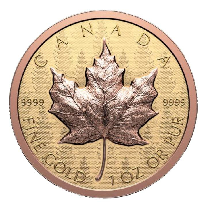 Kanadisches Maple Leaf 1 oz Goldmünze 2025 Reverse Proof Ultra High Relief