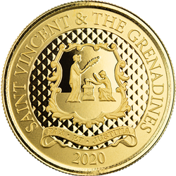 Saint Vincent e Grenadine: Pax Et Justitia 1 oncia d'oro 2020