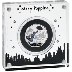 Mary Poppins színes 50 pence ezüst 2025 Proof
