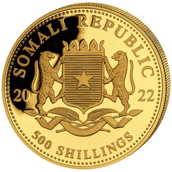 African Wildlife: Somalia Elephant 1/2 oz Gold 2022
