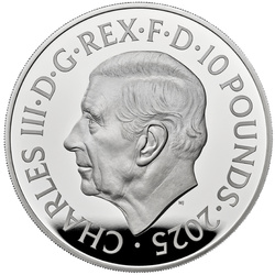 The Royal Tudor Beasts: Il levriero di Richmond 5 once d'argento 2025 Proof