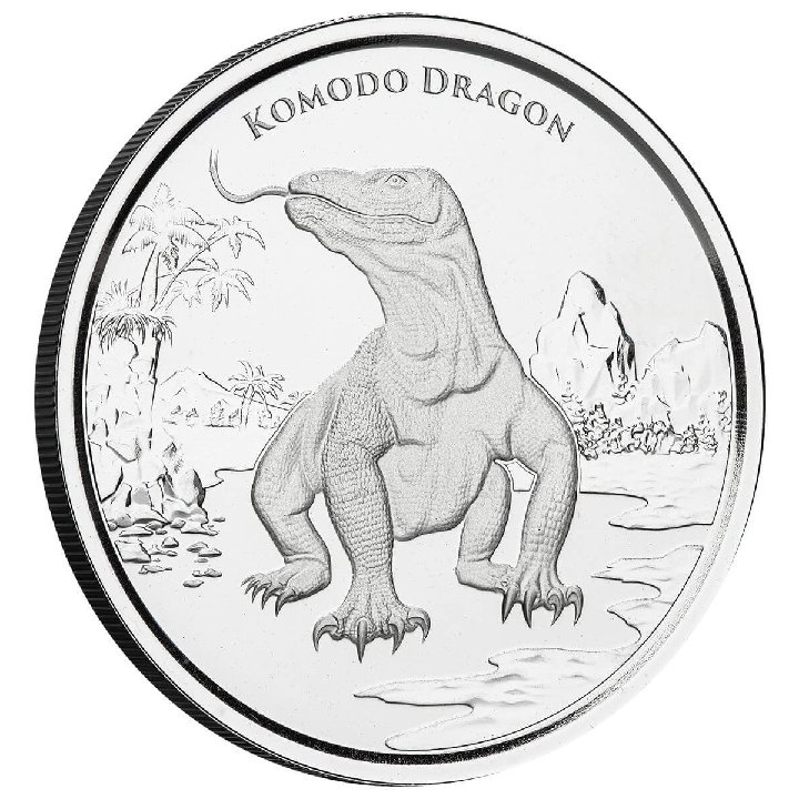 Tokelau: Komodo Dragon 1 oz Silver 2022
