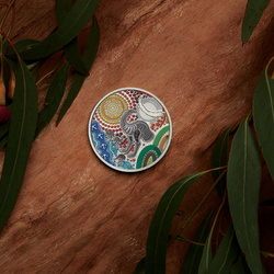 Emu Utingat Colorized 2 oz Silver 2025 Antiqued Coin