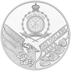 Niue: Leone ceco 3000 grammi d'argento 2023 Proof Hologram