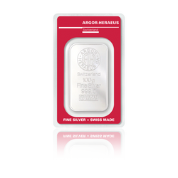 Lingote de plata de 100 gramos Argor - Heraeus