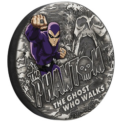 Tuvalu: The Phantom coloured 2 oz Silver 2023 Antiqued Coin