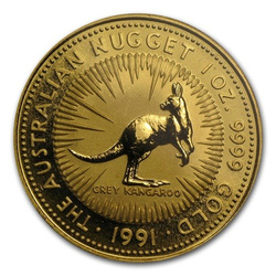 Australisches Känguru- Nugget 1 oz Gold 1991