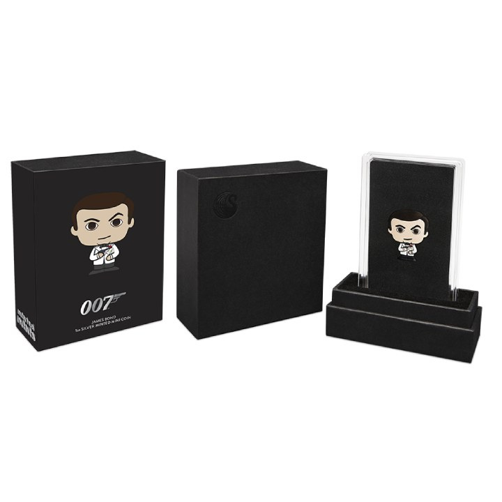 Tuvalu: James Bond colorato 1 oncia d'argento 2023 Mini moneta coniata