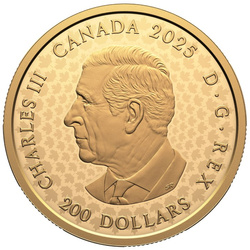 Canada : Grands chasseurs - Loup gris 200 Or 2025 Proof Pièce à très haut relief