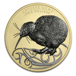 Kiwi (zlato a ruthenium) 2 unce stříbra 2020 High Relief