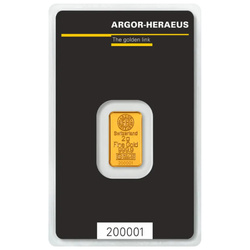 Kinebar Argor Heraeus 2 Gram Gold Bar