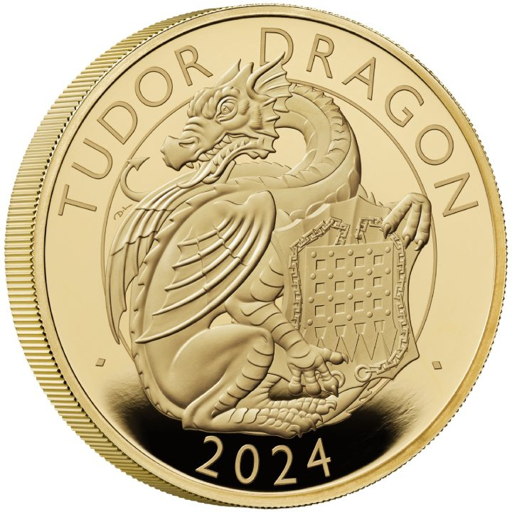 The Royal Tudor Beasts: The Tudor Dragon 5 uncji Złota 2024 Proof