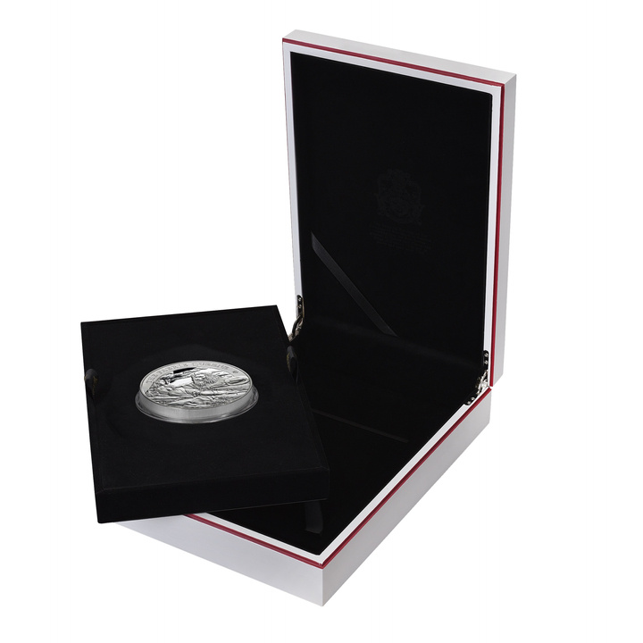 Svatá Helena: Faerie Queene – Una & Lion 1000 gramů stříbra 2023 Proof