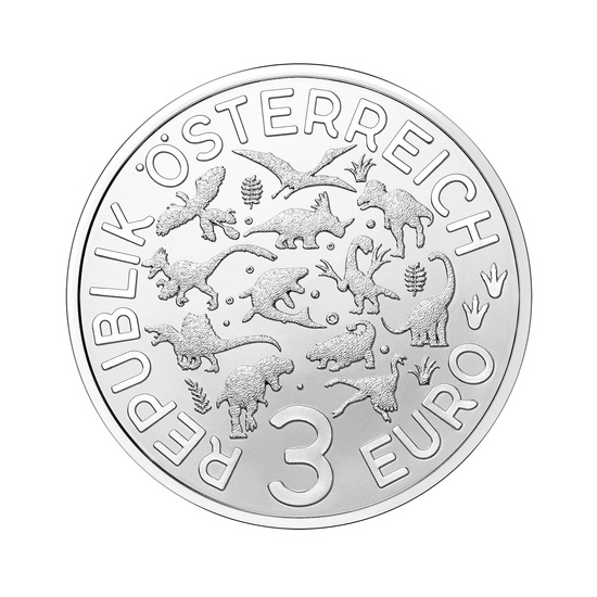 Microraptor gui barevný 3 eura měď 2022