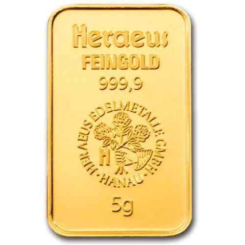 Lingote de oro de 5 gramos