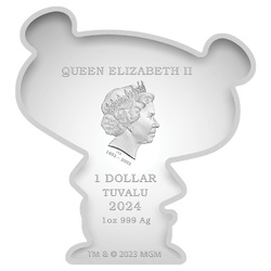 Tuvalu : Panthère rose colorée 60e anniversaire 1 once d'argent 2024 Mini-pièce frappée