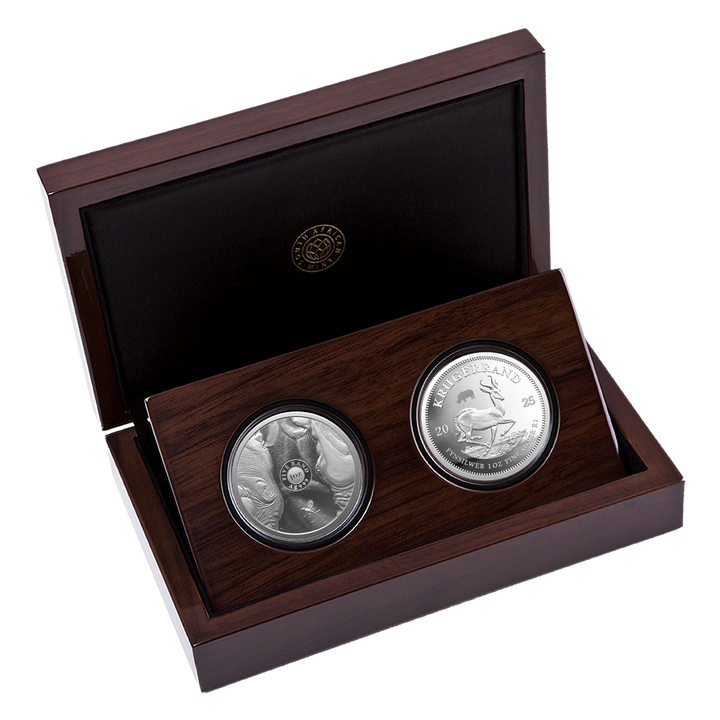 Rhino/Krugerrand Rhino Privy Mark Set 2 Unzen Silber 2025 Proof