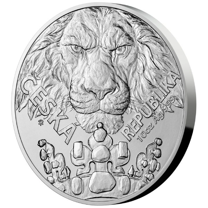 Niue: León Checo 10 oz Plata 2023
