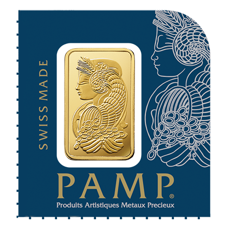 25 x 1 gram Goldbarren Pamp Fortuna