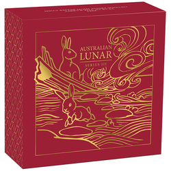 Perth Mint : Lunar III - Année du lapin 1 once d'or 2023 Proof High Relief