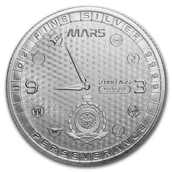 Mars Rover Coin Niue: Mars Landing - Perseverance Rover 1 oz Silver 2021 | Metal Market ...