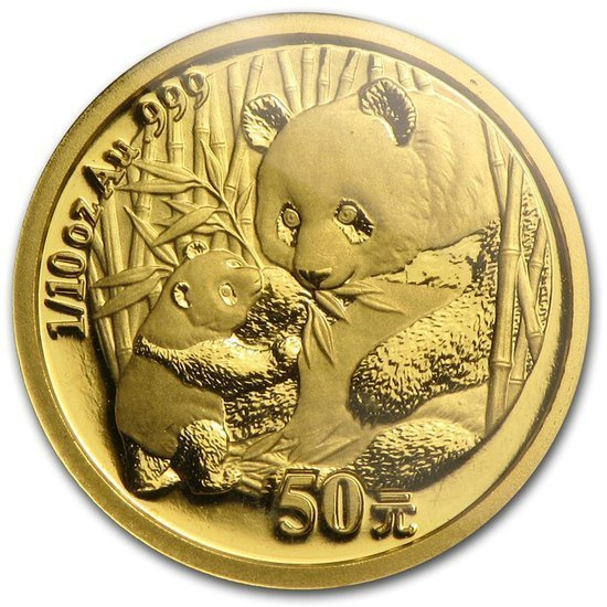 Chińska Panda 1/10 uncji Złota 2005