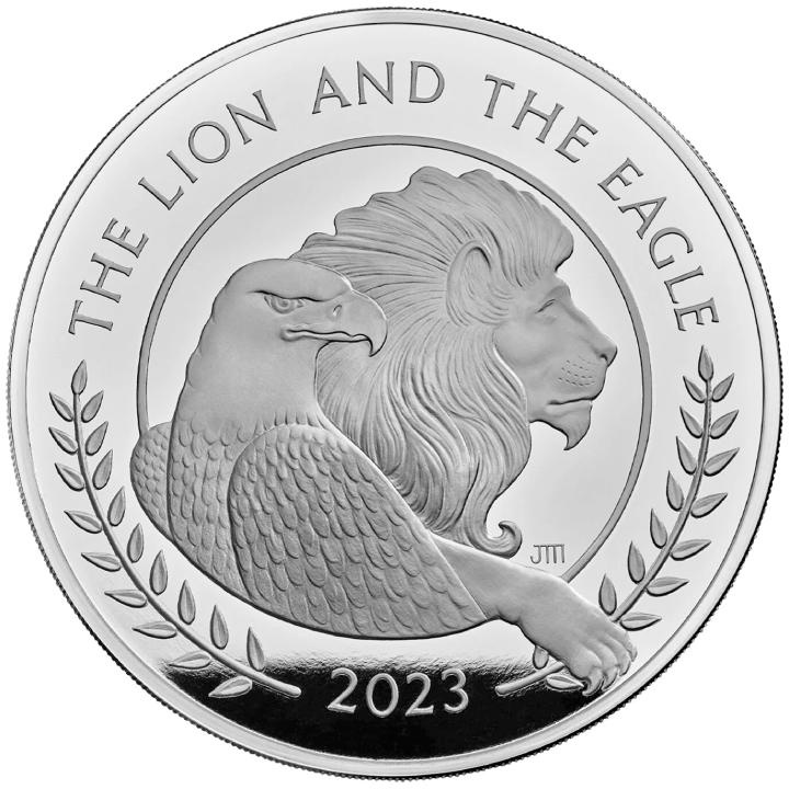 The Lion and The Eagle 1000 grammes d'argent 2023 Proof