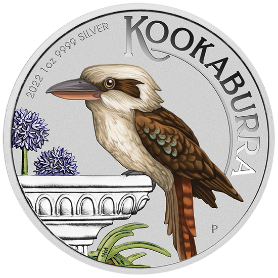 Kookaburra kolorowana 1 uncja Srebra 2022 (World Money Fair)