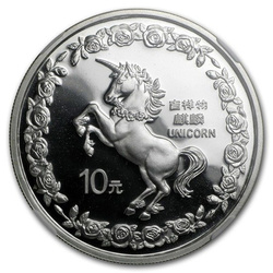 Einhorn 1 oz Silber 1996 Proof