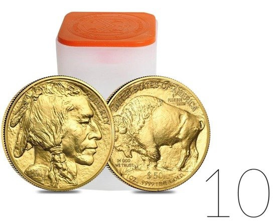 Bisonte americano 1 oncia d'oro PACCHETTO DA 10 PEZZI