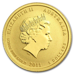 Lunar II: Rok Królika 1/20 uncji Złota 2011
