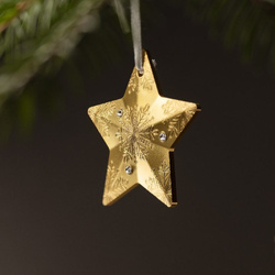 Cook Islands: Holiday Ornament - Snowflake Star 1 oz Silber 2023 Gilded Silk Ultra High Relief