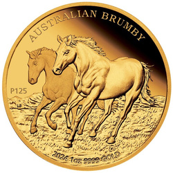 Australijski dziki koń - Brumby 1 uncja Złota 2024 Proof