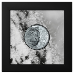 Mongolia: Leopardo delle nevi 2 once d'argento 2024 Black Proof