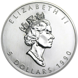 Maple Leaf 1 oz Silber 1990