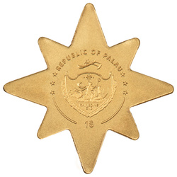 Palau: Stella 0,5 grammi d'oro Silk Coin