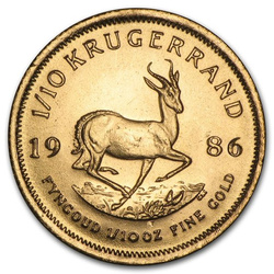 Krugerrand 1/10 oz arany 1986