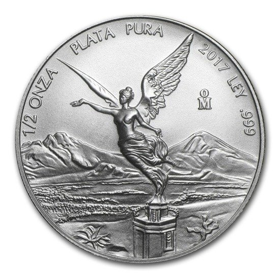 Diosa Mexicana de la Libertad 1/2 Onza Plata 2017