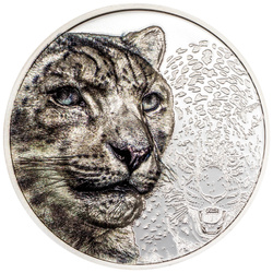Mongolia: Snow Leopard 1 uncja Srebra 2024 Proof Ultra High Relief
