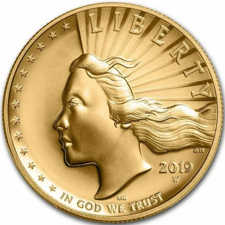 Amerikai szabadság 1 uncia arany 2019-W magas domborzatú Enhanced PCGS SP70PL