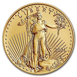 Amerykański Orzeł 1/10 uncja Złota 2021 typ 2
