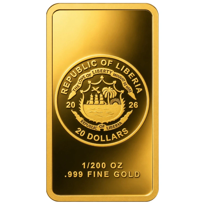 Gold Coin Bar I Plead the 2nd 1/200 oz Gold 2026