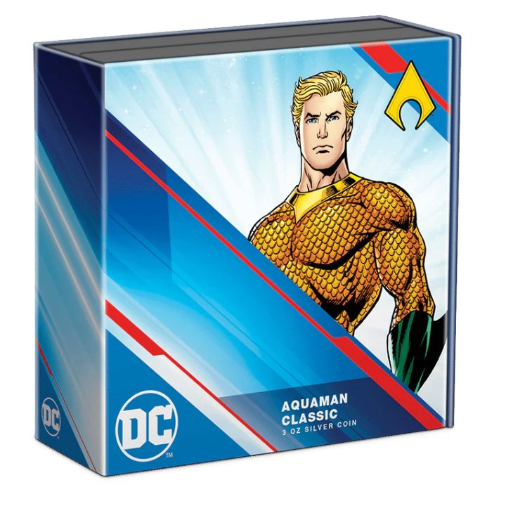 Niue: DC Comics - Aquaman 3 oz Plata 2022 Proof