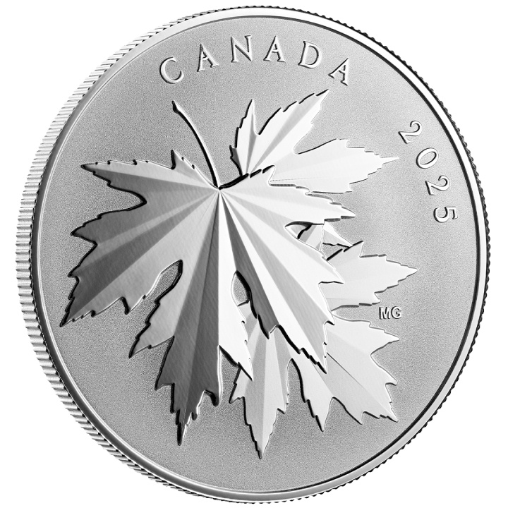 Kanadische Glänzende Maple Leaf $10 Silber 2025 Vergoldete Proof-Münze