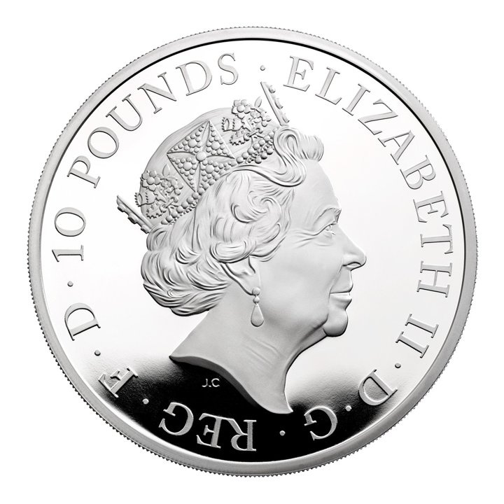 The Royal Tudor Beasts: The Yale of Beaufort 5 oz Silber 2023 Proof