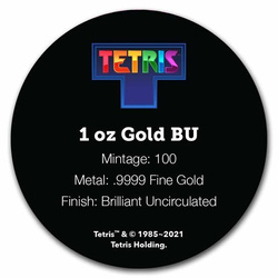 Niue: Tetris 1 uncia arany 2021