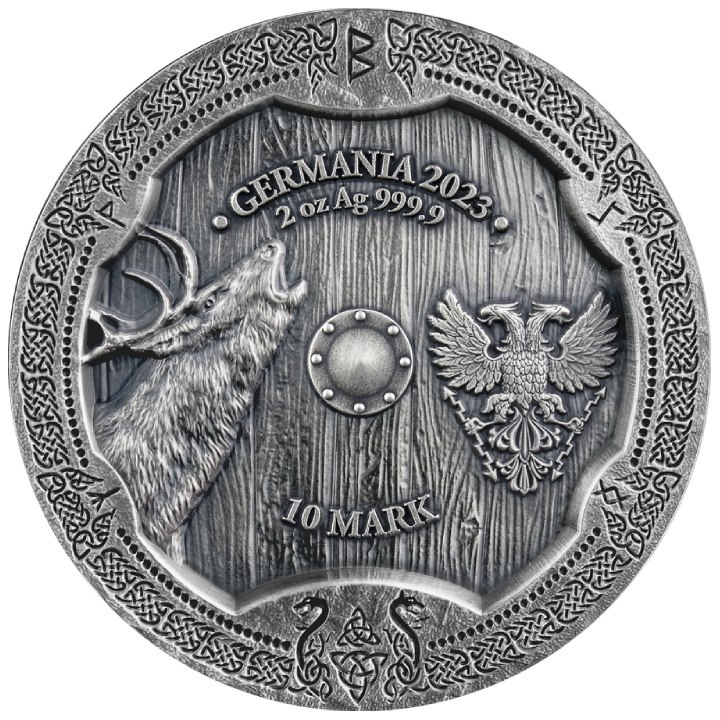 Valkyries Ostara colorată 2 oz argint 2023 Ultra High Relief