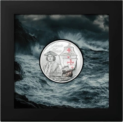 Islas Cook: Leyendas de los Mares – Santa María coloreada 1 onza de plata 2026 Proof